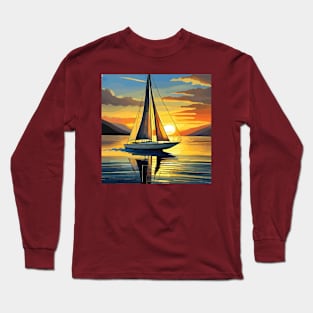 River with sunset Long Sleeve T-Shirt